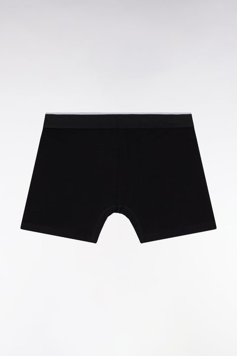 Lot de deux boxers en jersey de coton stretch colorblock gris - Image 2