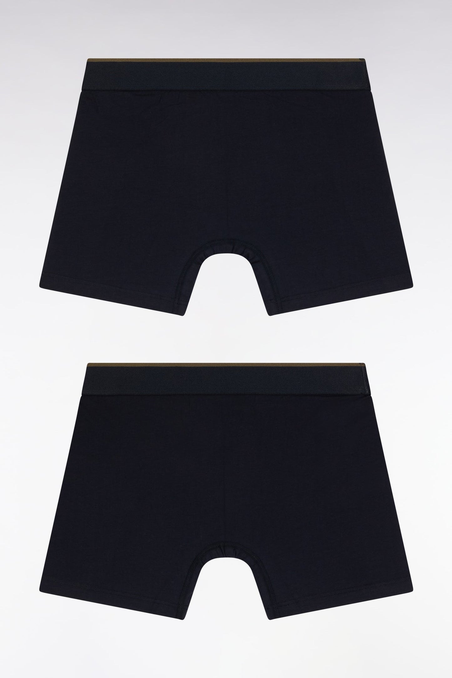 Lot de deux boxers en jersey de coton stretch colorblock kaki