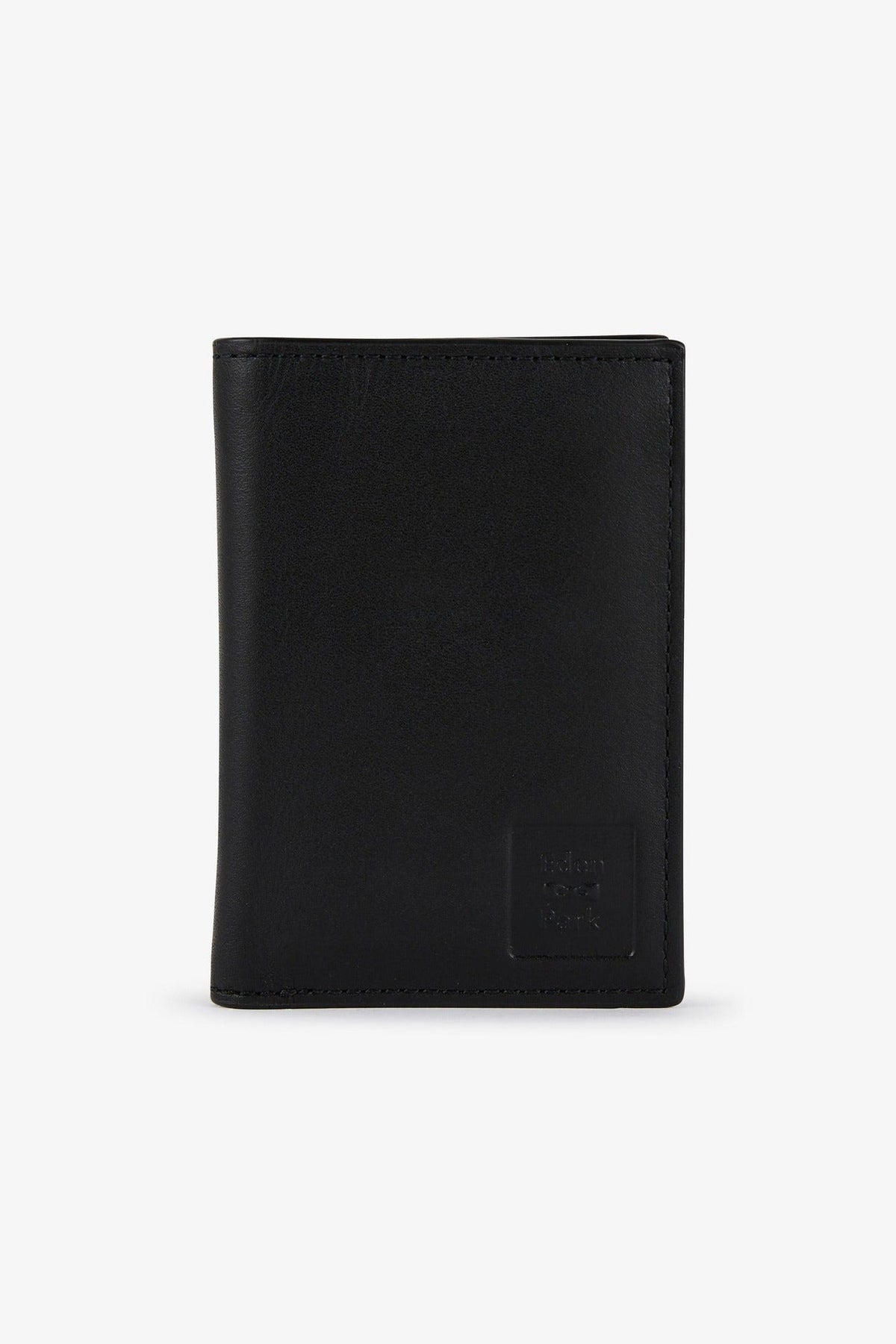 Portefeuille noir en cuir