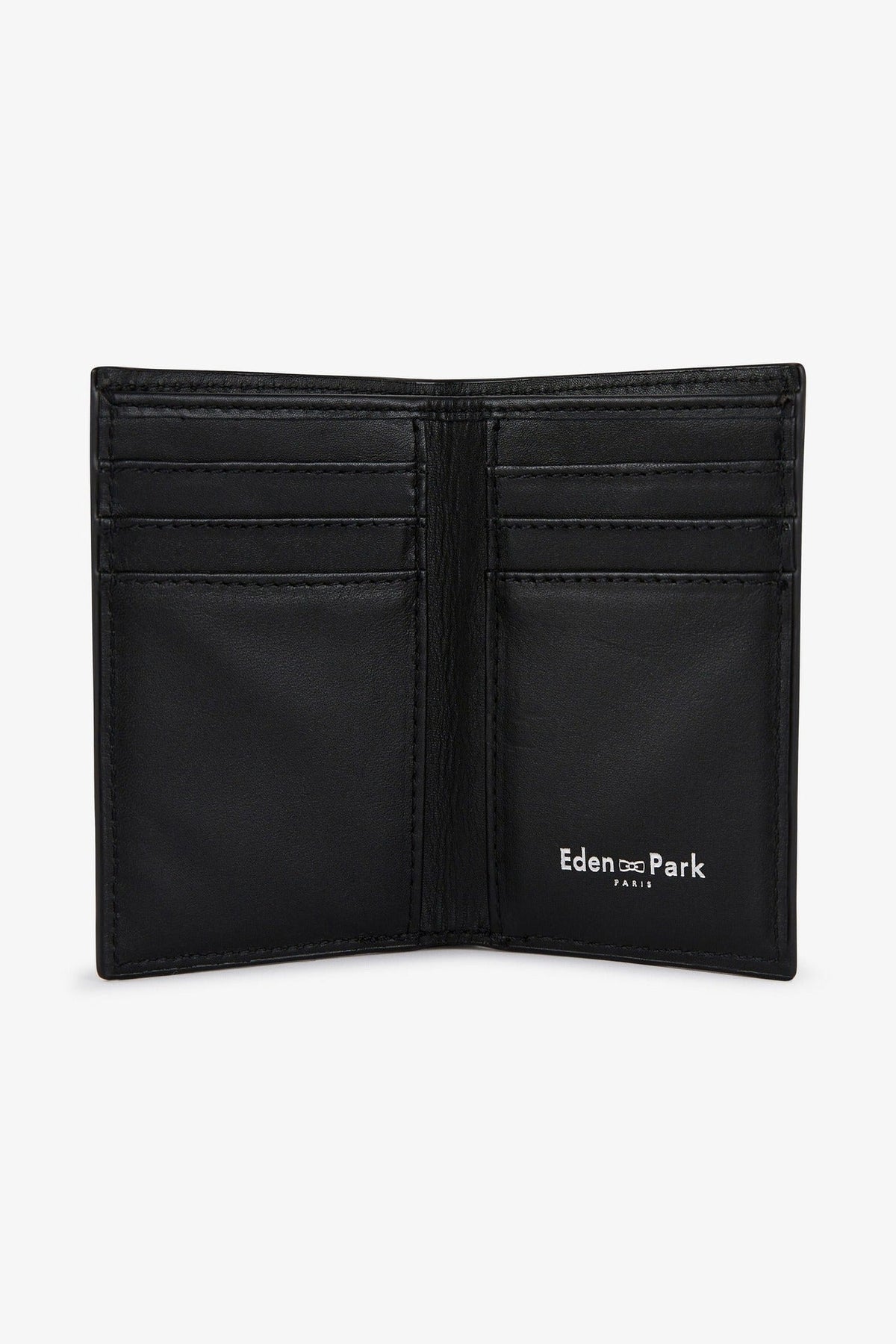 Portefeuille noir en cuir