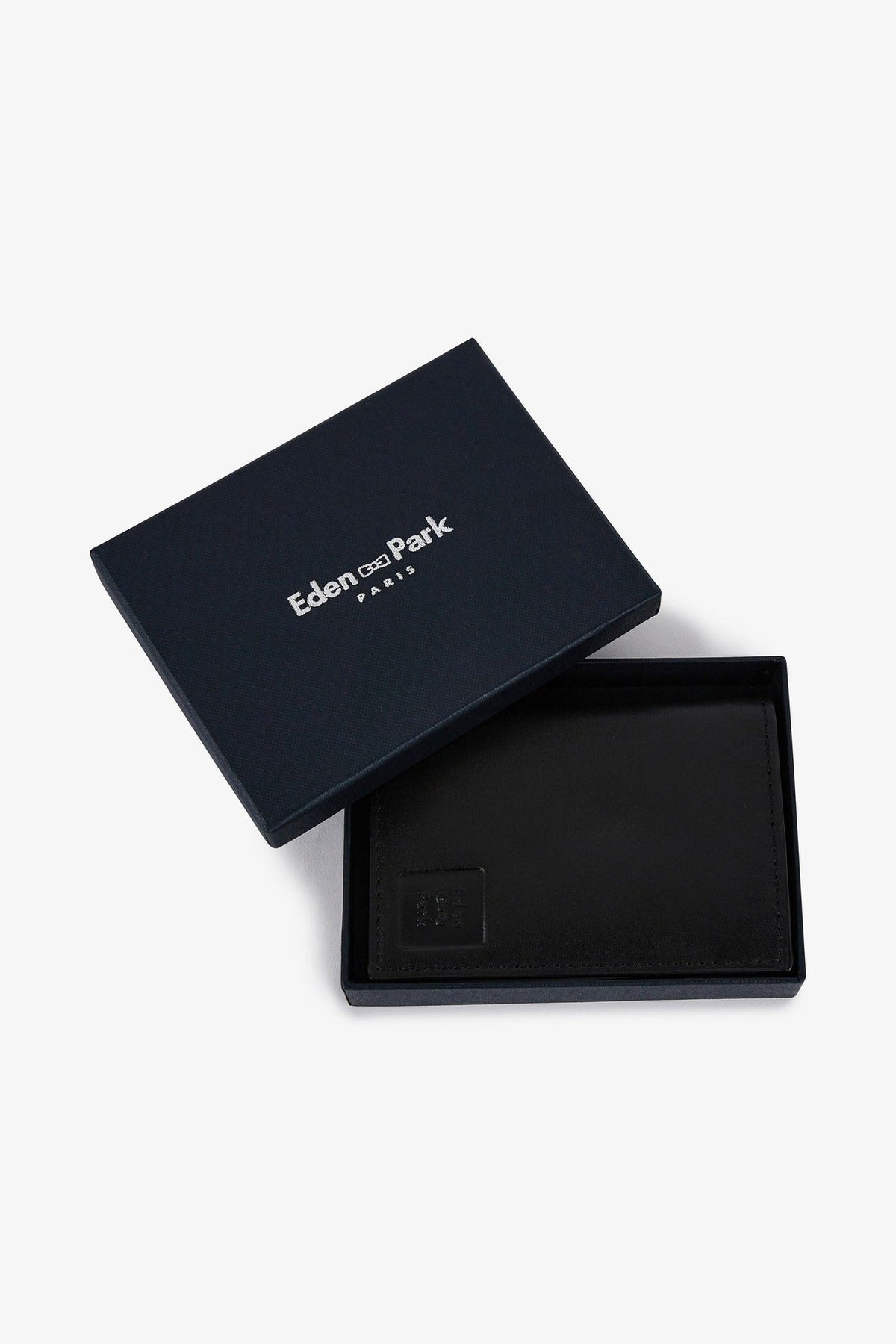 Portefeuille noir en cuir