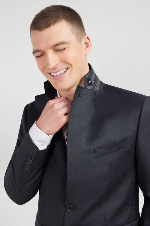 Costume regular en laine gris foncé - Image 2