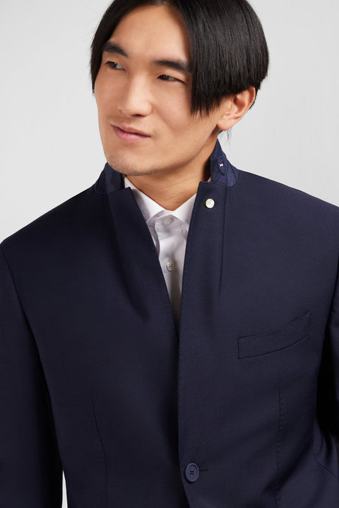 Blazer bleu foncé détails noeud en relief - Image 3
