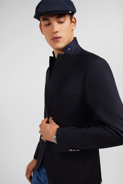 Blazer bleu marine slim fit 100 % laine - Image 3