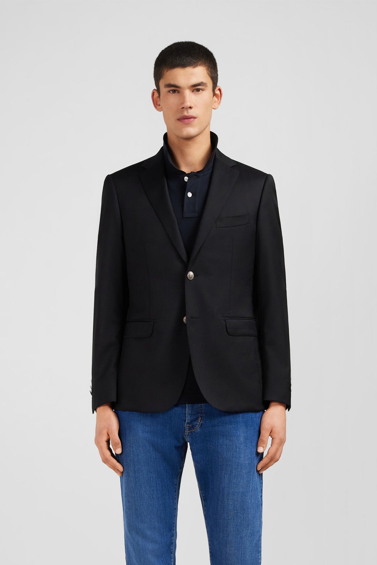 Blazer noir slim fit 100 % laine