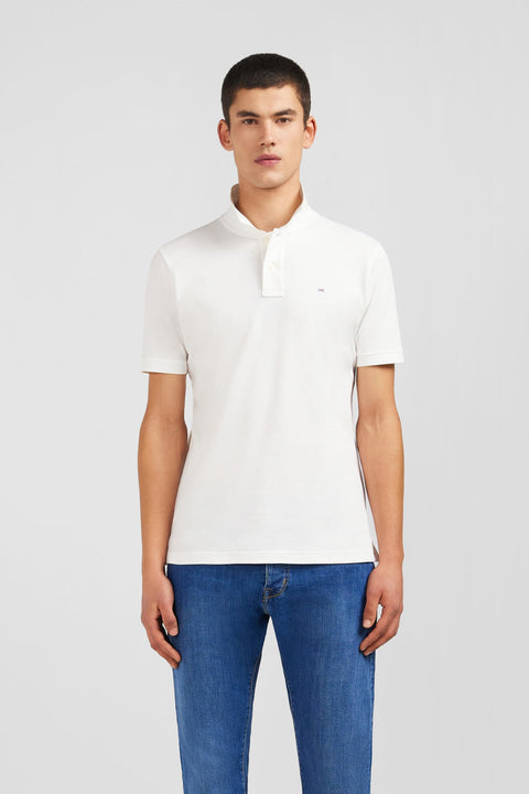Polo blanc en coton pima stretch - Image 1