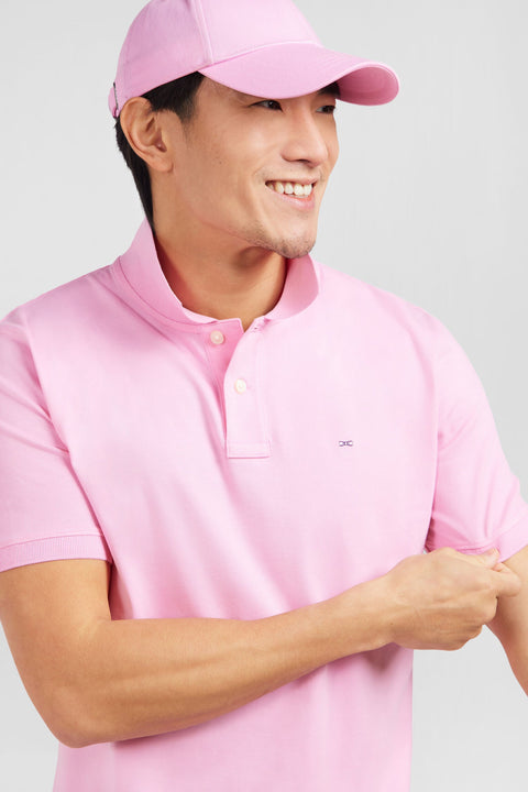 Polo rose en coton pima stretch - Image 3