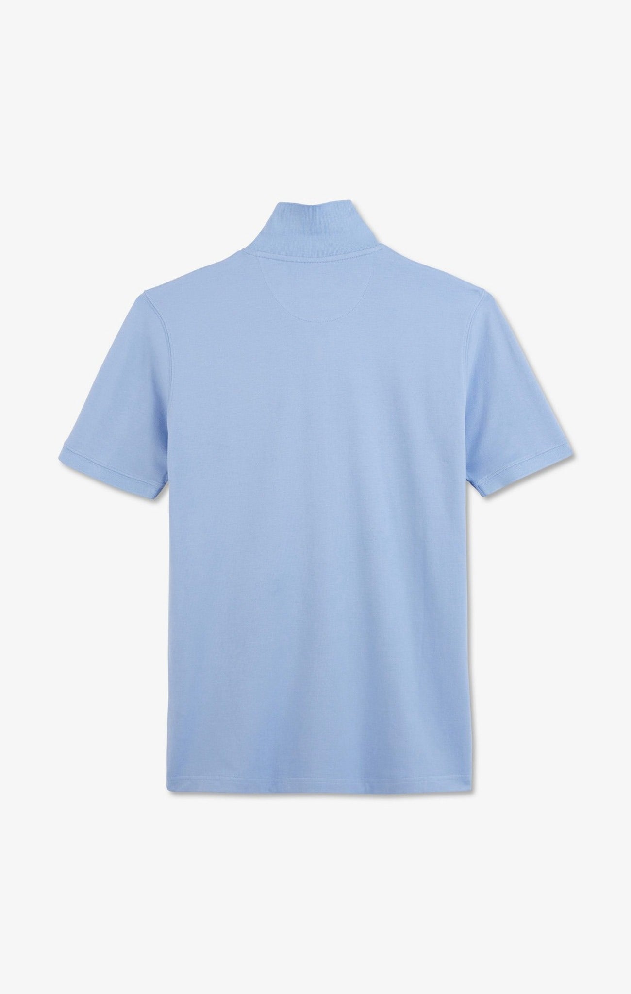 Polo bleu en coton pima stretch