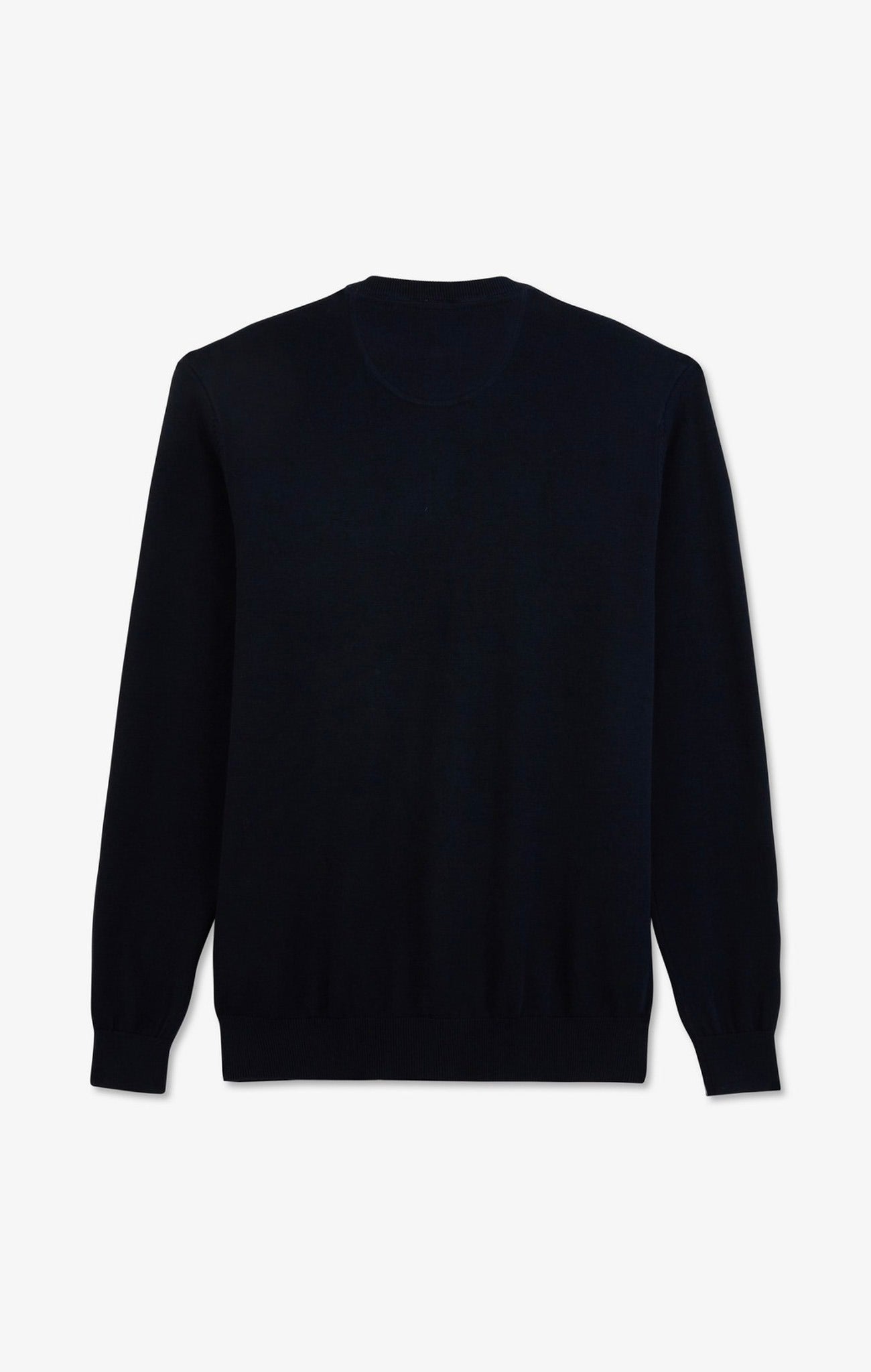 Pull bleu marine à col V en coton