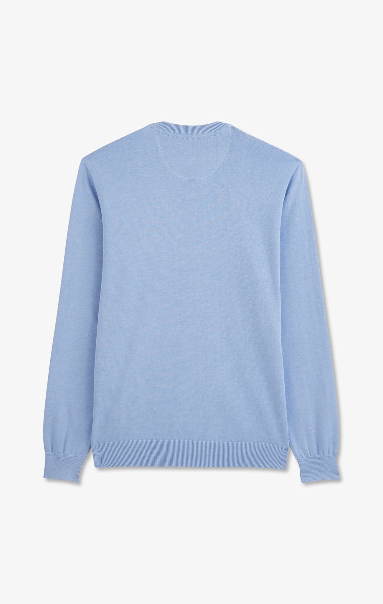 Pull bleu à col V en coton