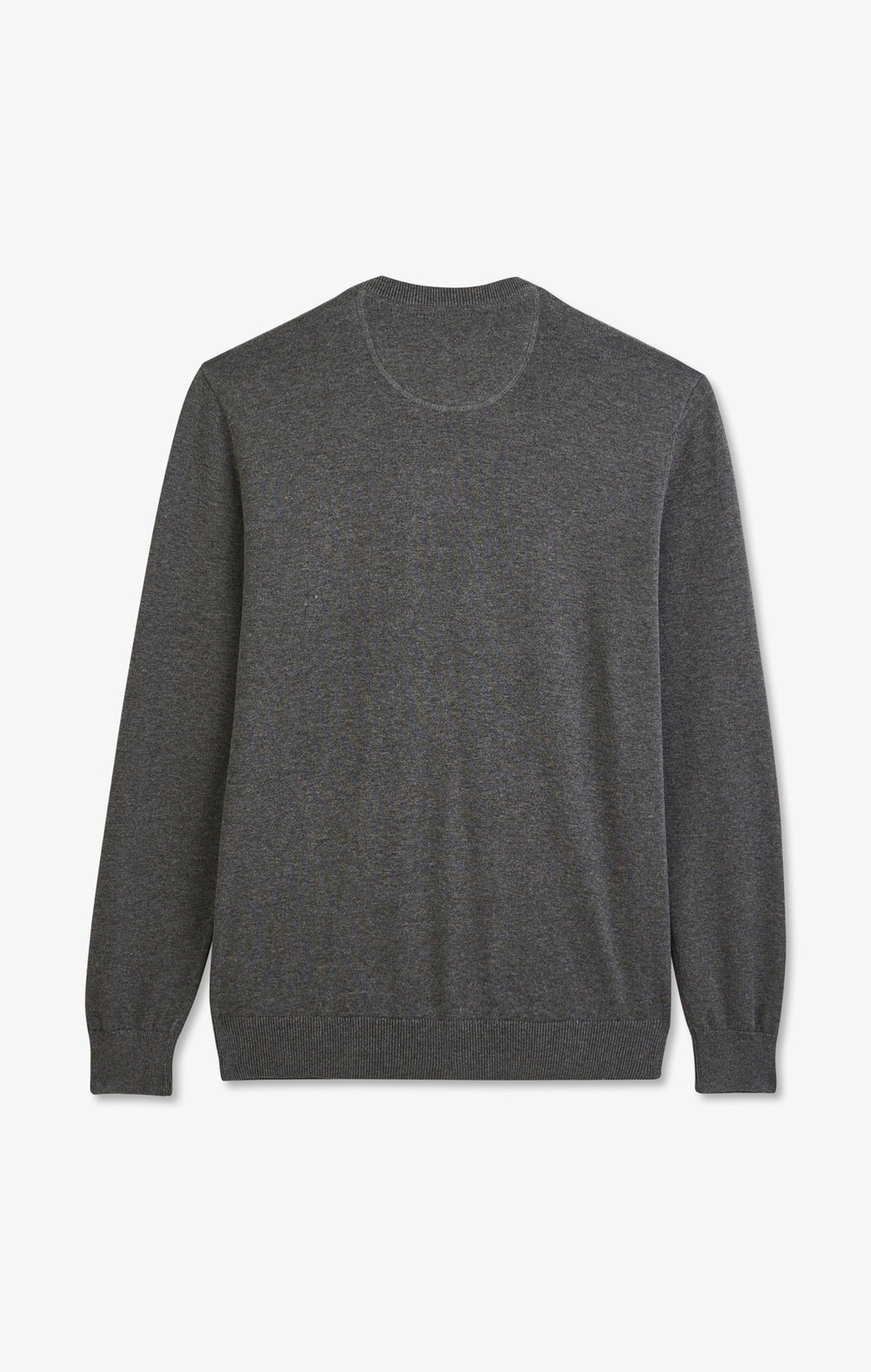 Pull gris à col V en coton
