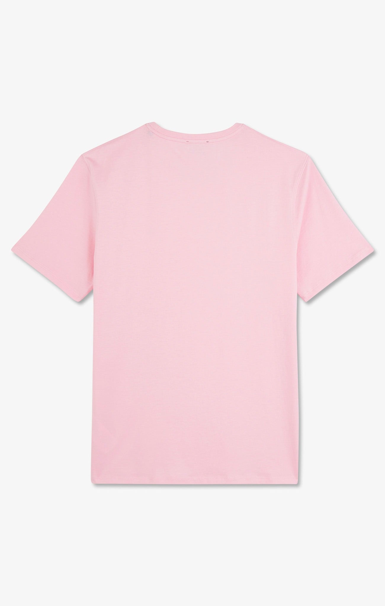T-shirt rose col rond à manches courtes