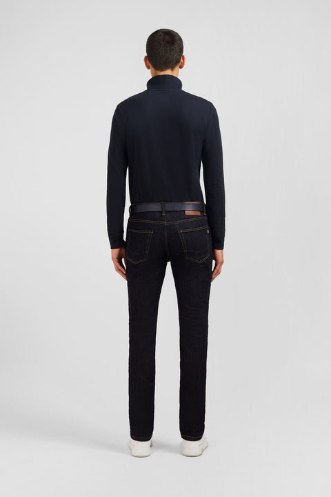 Jean bleu marine en coton extensible - Image 3