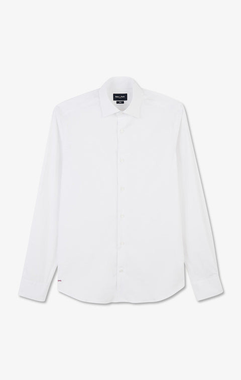 Chemise blanche slim en popeline stretch - Image 2