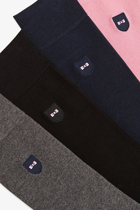 Coffret de quatre paires de chaussettes unies - Image 2